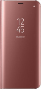 Калъф тефтер огледален CLEAR VIEW за Samsung Galaxy J5 2017 J530F златисто розов 